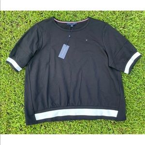 Tommy Hilfiger Womens XL Palm Desert Casual Soft Premium Shirt Black